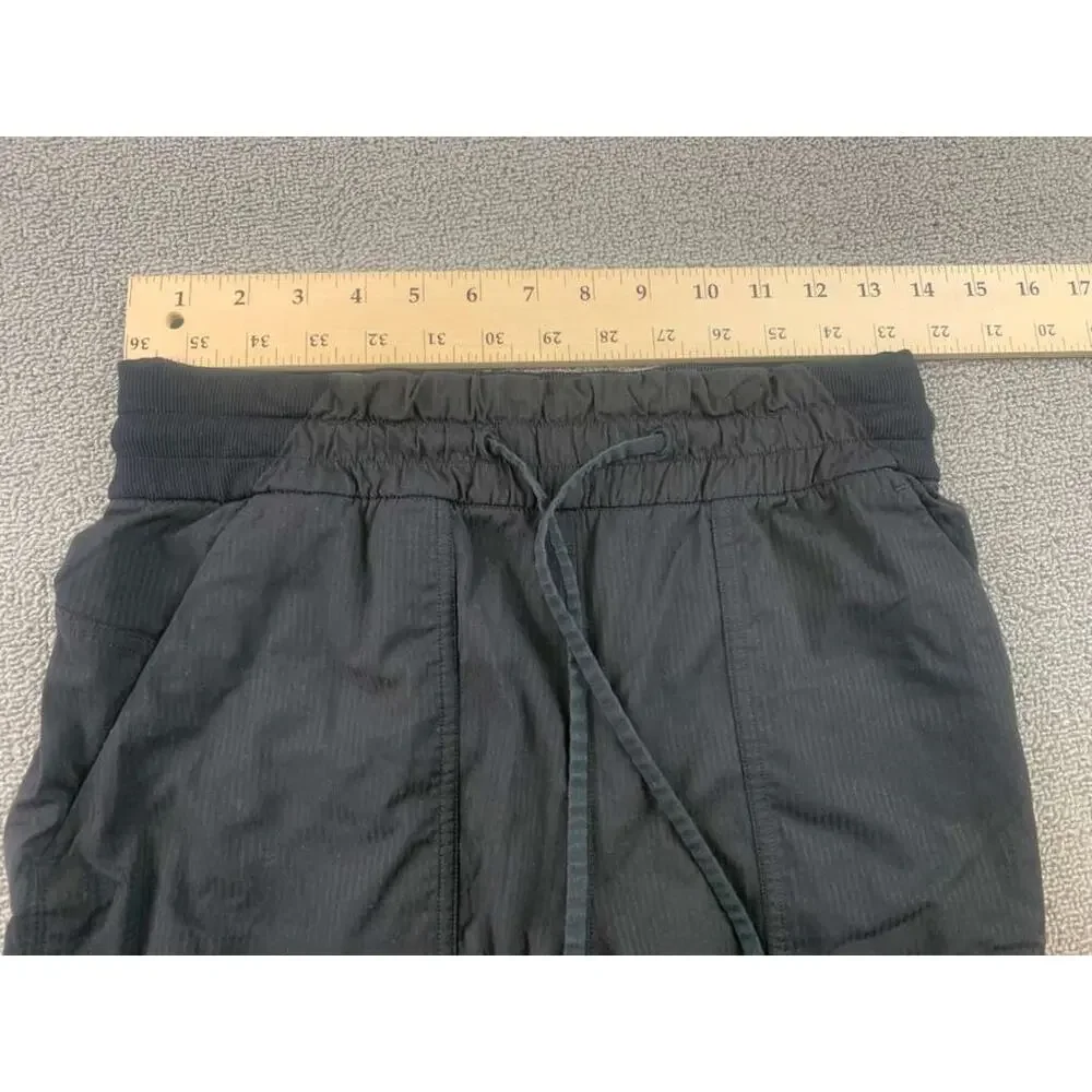 Lululemon Women Pull‎ on Athletic Pants Black Size 6 Nylon Stretch Jogger